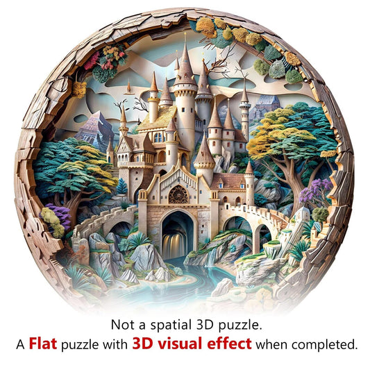 Jollitot 3D layered art castle showing depth for gallery-style decor