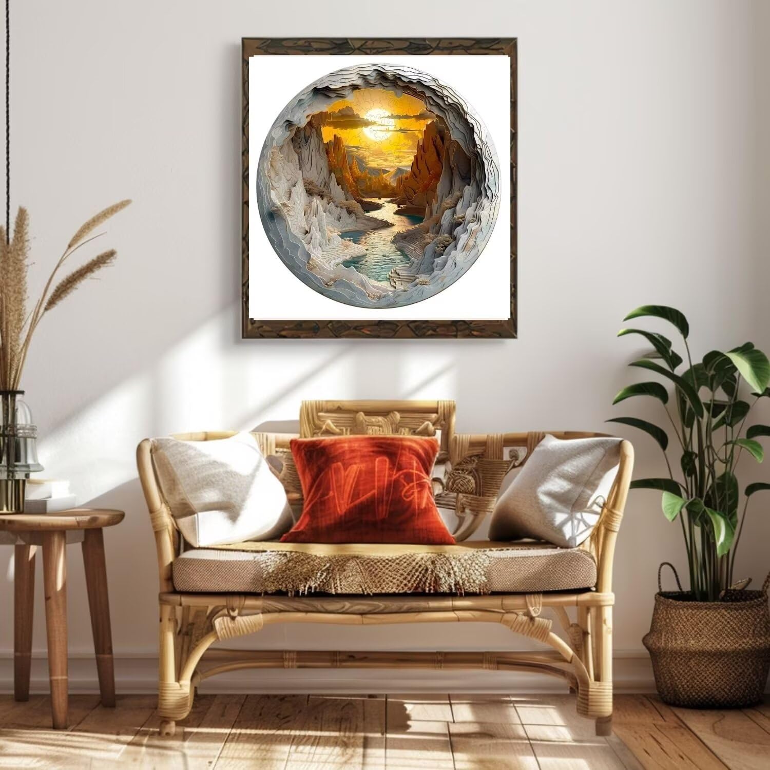 Jollitot 3D Vision circular mandala art style; unique decor when finished.