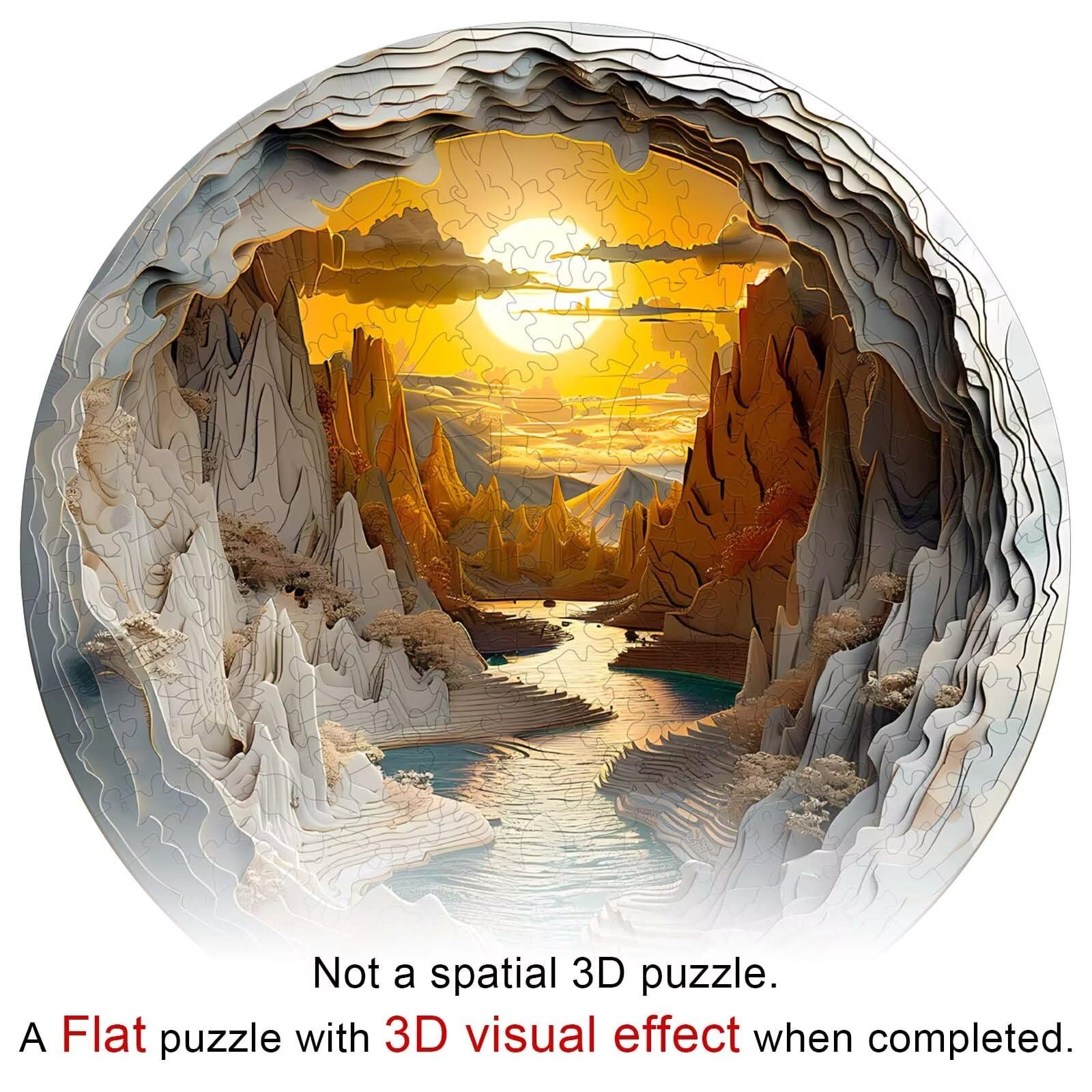 Jollitot 3D Vision winding river valley puzzle; ideal for family time.