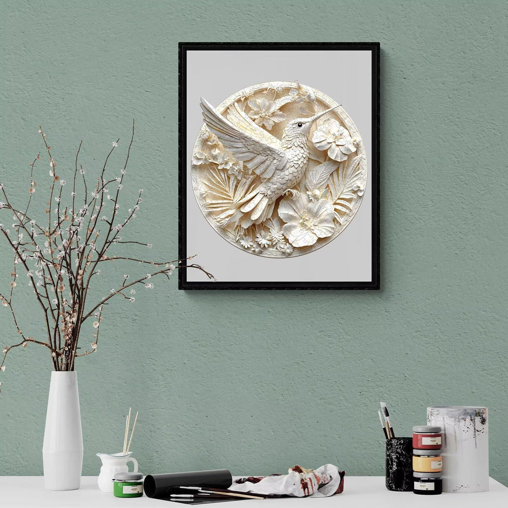 Jollitot hand-painted artwork closeup captures nature-inspired charm and color depth.