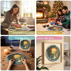 Jollitot river mountain scenery puzzle features winding river toward peaks