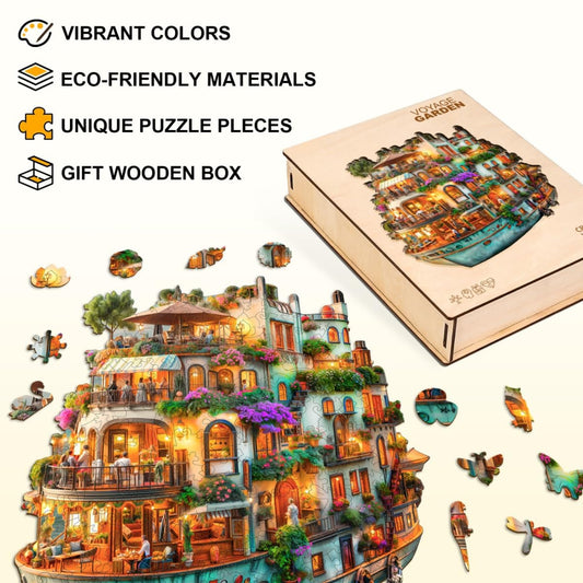 Jollitot Voyage Garden terrace and balconies scene for cozy, immersive puzzle-building moments.