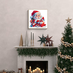 Jollitot wooden jigsaw Santa decor, elegant home accent.