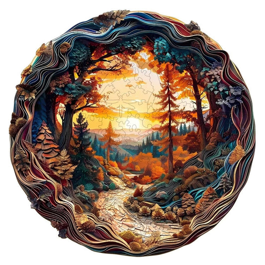 Jollitot round wooden puzzle for adults with a circular design and mindful challenge
