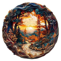Jollitot round wooden puzzle for adults with a circular design and mindful challenge