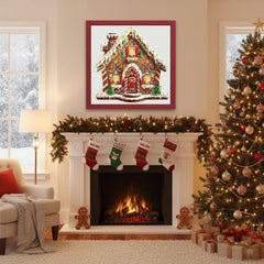 Jollitot Wreath detail, inviting festive charm enhances display after completion.