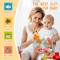 Jollybaby bright colors toy invites early exploration and sensory delight.