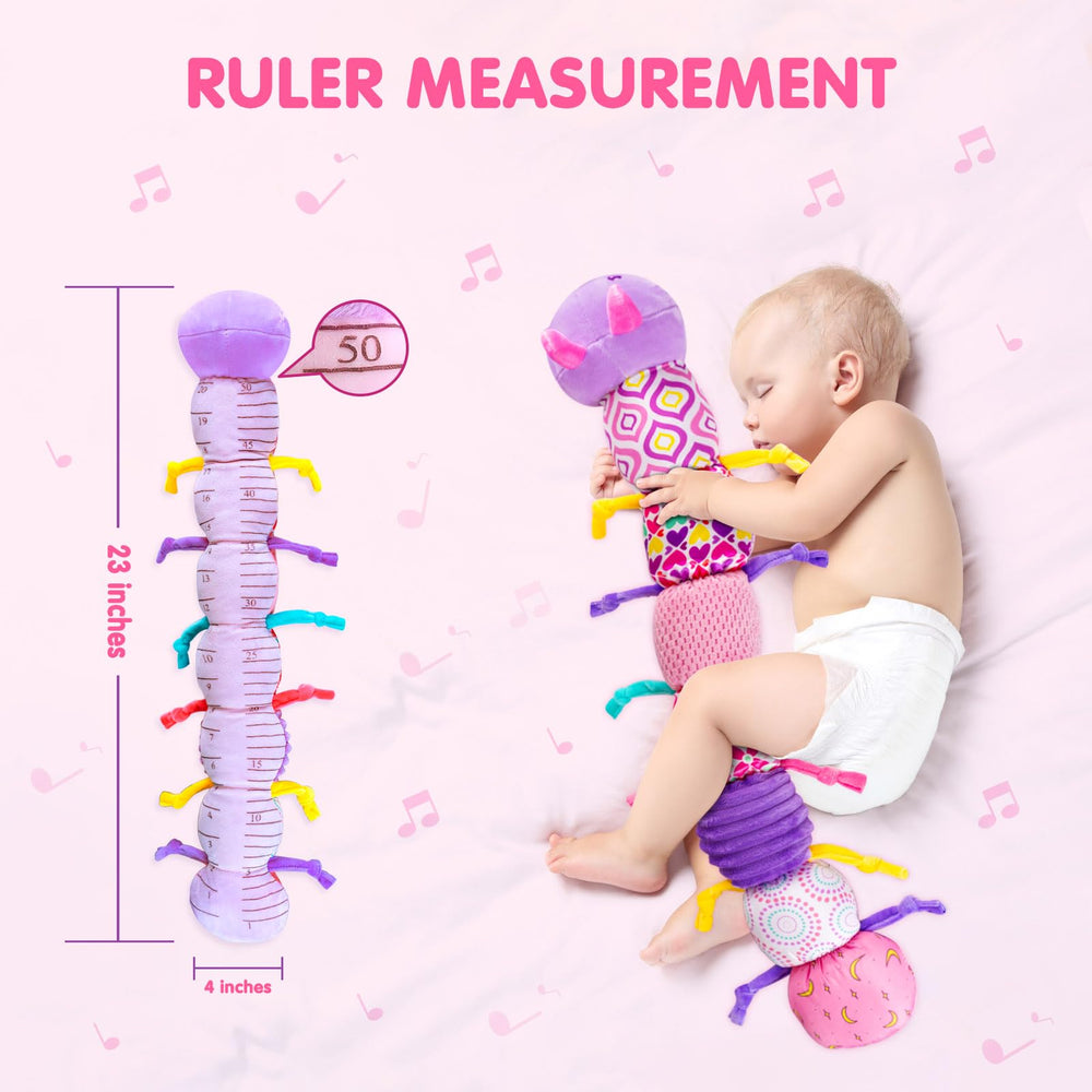 Jollybaby Feet feature crinkle paper for tactile stimulation during play.