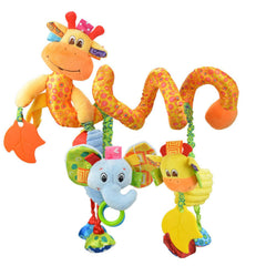Jollybaby giraffe spiral-clip crib toy engaging baby with motion for early exploration
