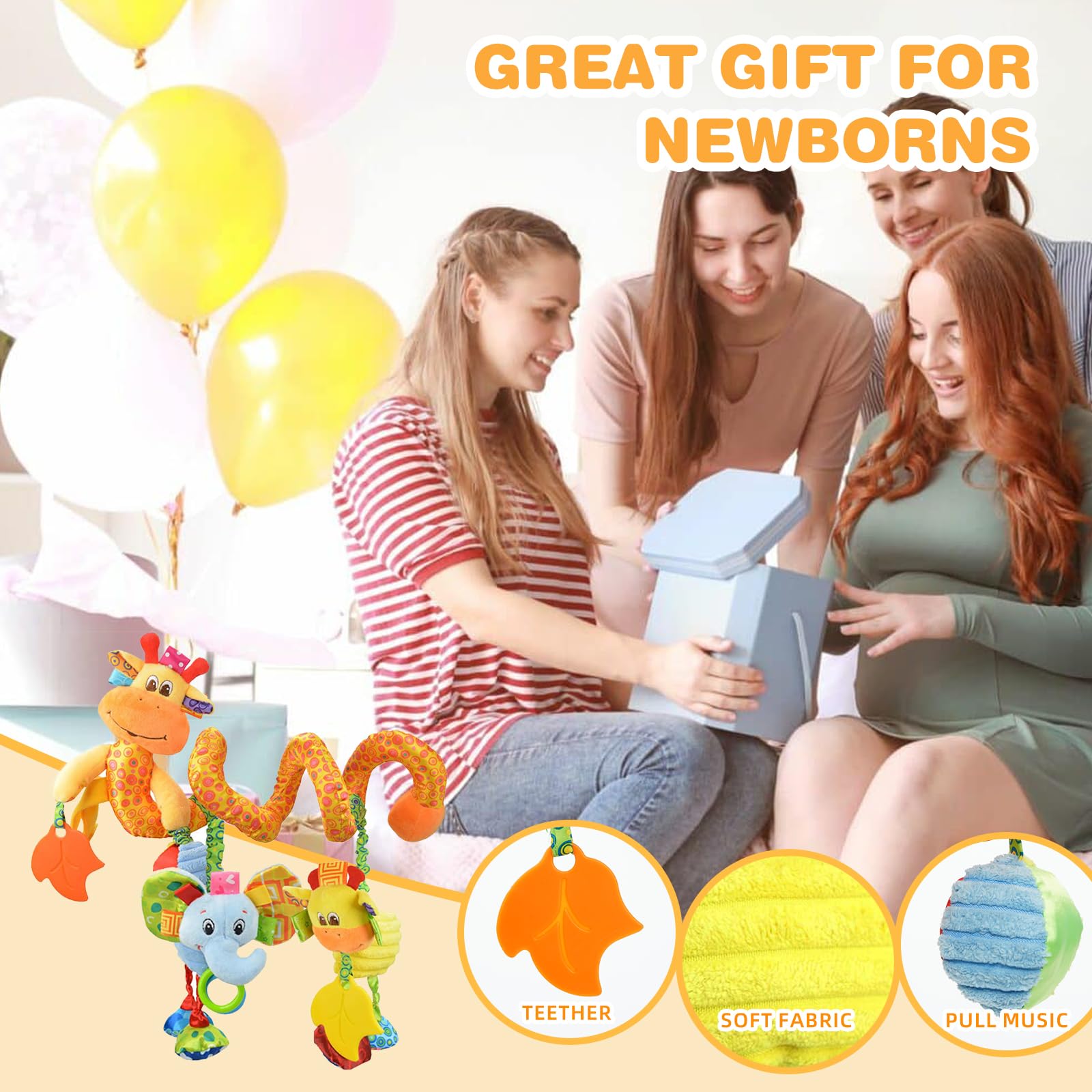 Jollybaby giraffe durable-stitching detail ensures longevity during busy days