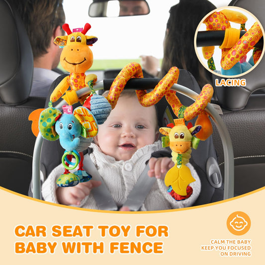 Jollybaby giraffe teether in soft material for comfortable gum soothing