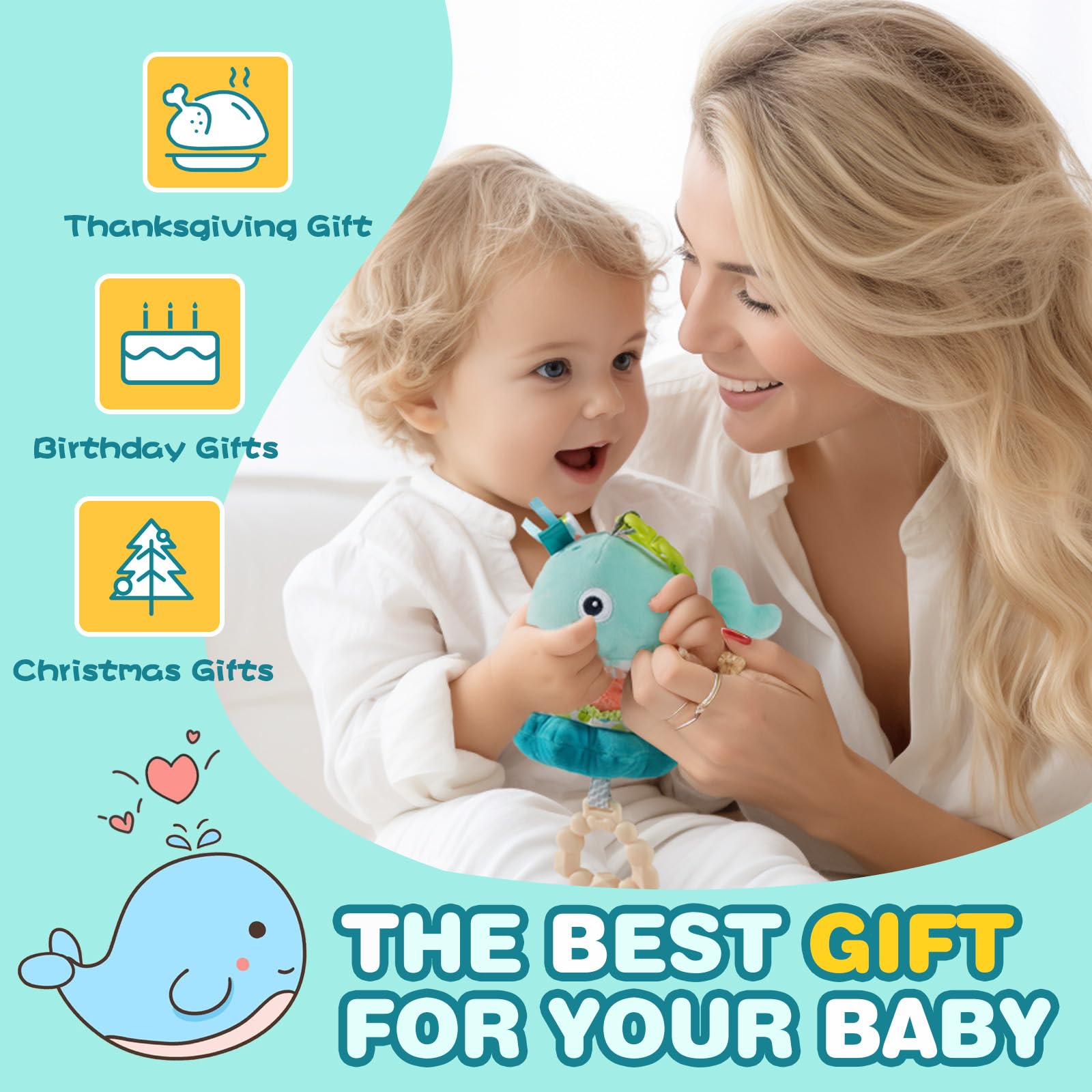 Jollybaby durable stitching and safe materials for baby play