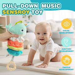Jollybaby teether with crinkle paper for sensory exploration