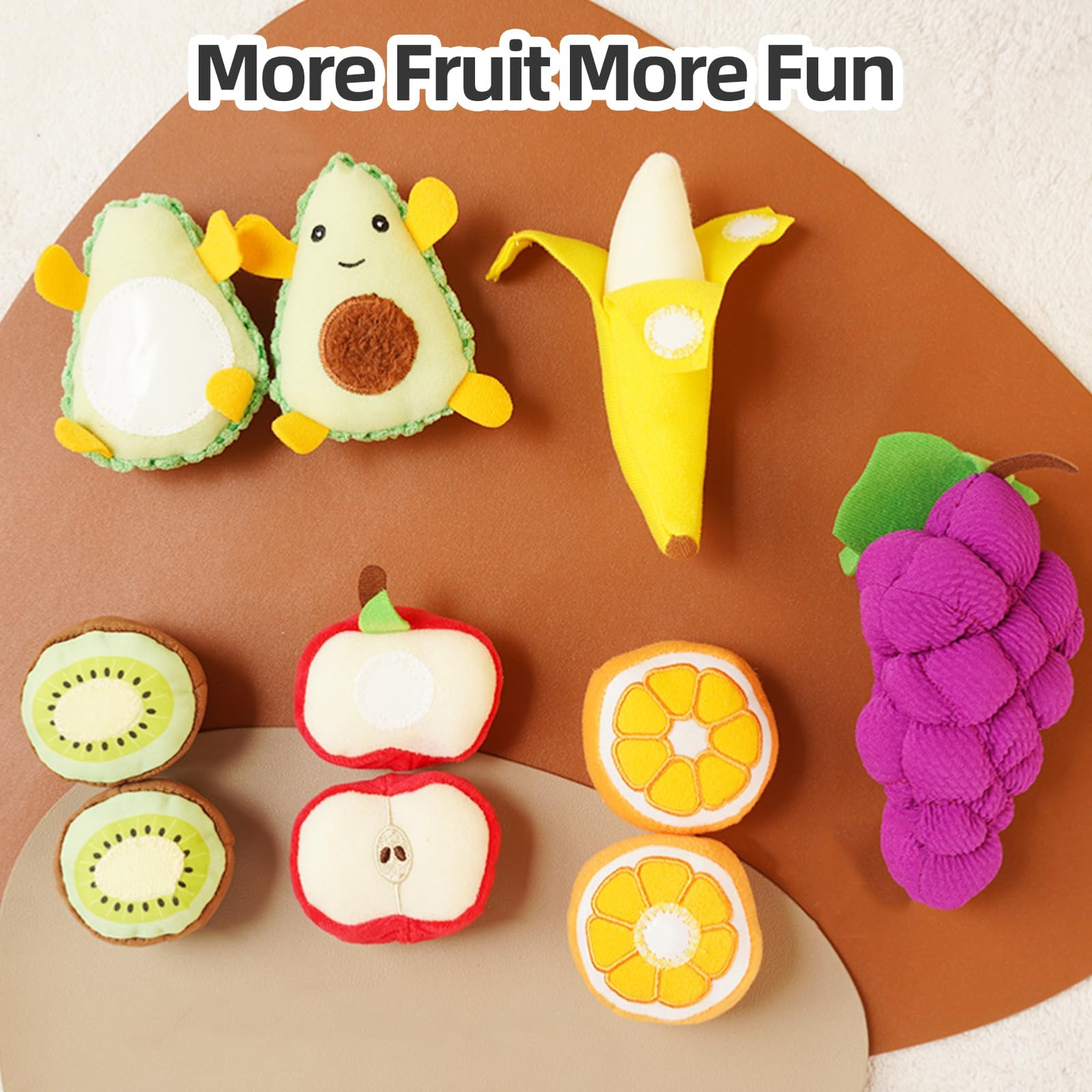 Jollybaby Banana plush fruit: ideal for rolling, grouping, and coordinated play in pretend shops.
