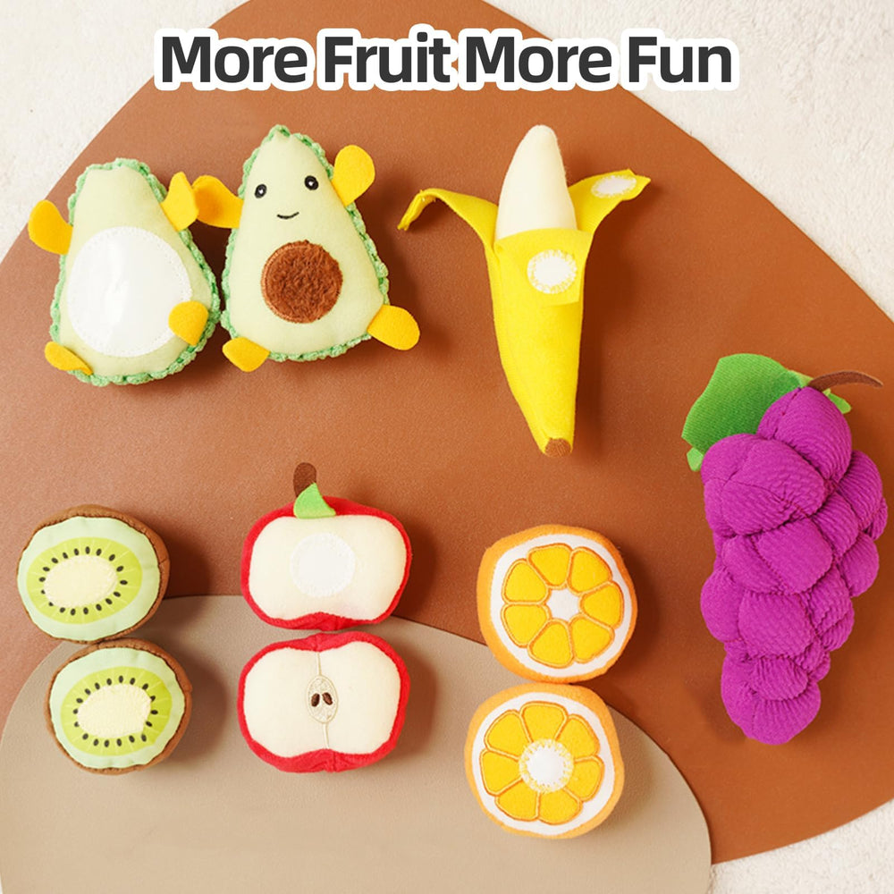 Jollybaby Banana plush fruit: ideal for rolling, grouping, and coordinated play in pretend shops.