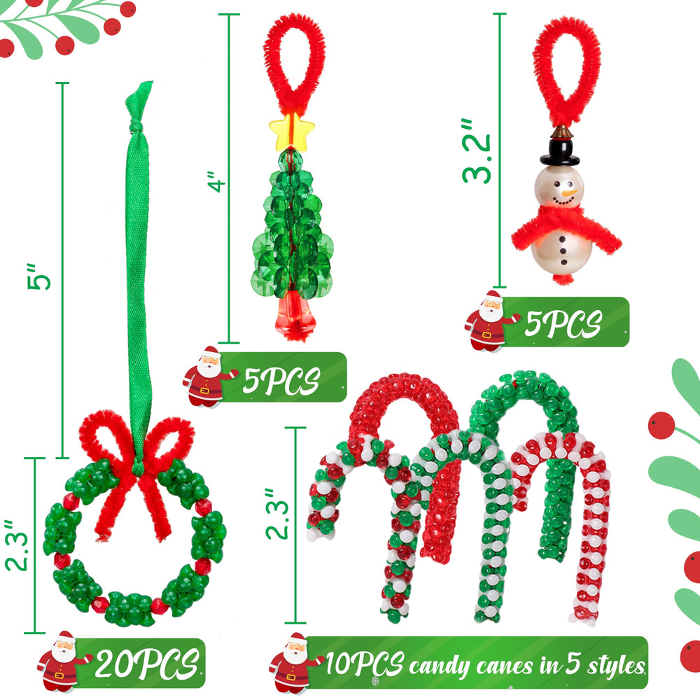 Jollylife Christmas tree bead ornament being assembled for a personal touch.