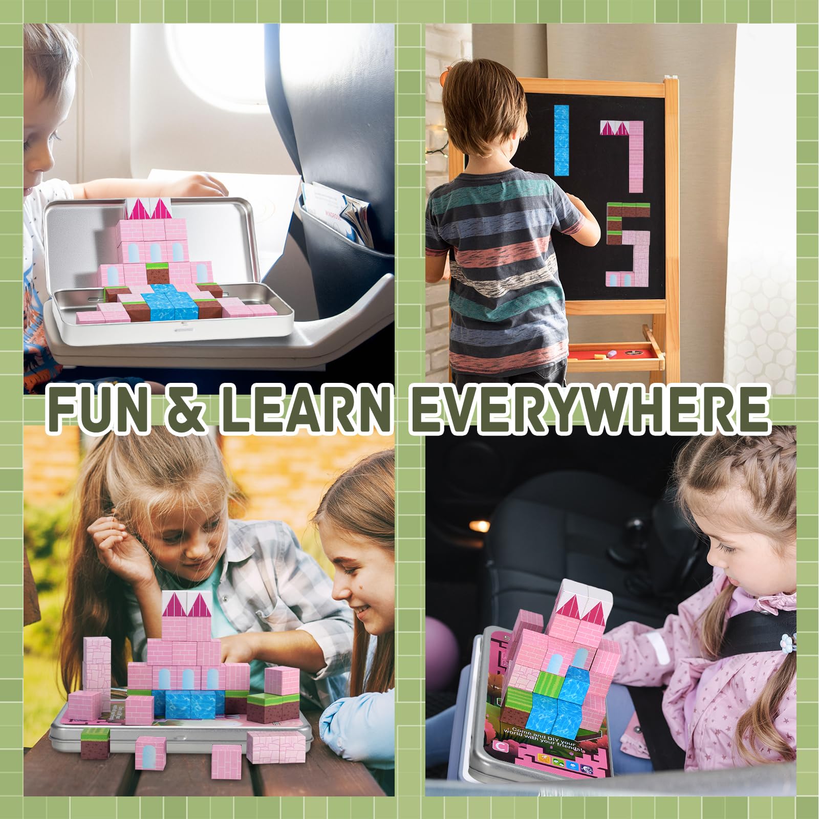 Jollynamy 0.8-inch magnetic cubes with tactile magnets for hands-on learning