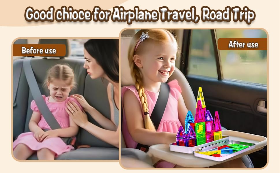 Jollynamy Mini Tiles compact travel pack fits on airplane trays and car seats.