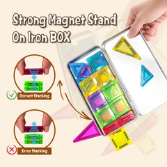 Jollynamy Mini Tiles STEM play promotes problem solving and fine motor skills.