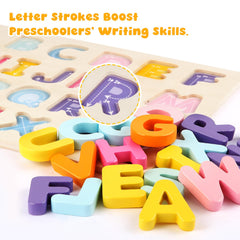 JOLSNAF bright color alphabet puzzle helps color and letter recognition