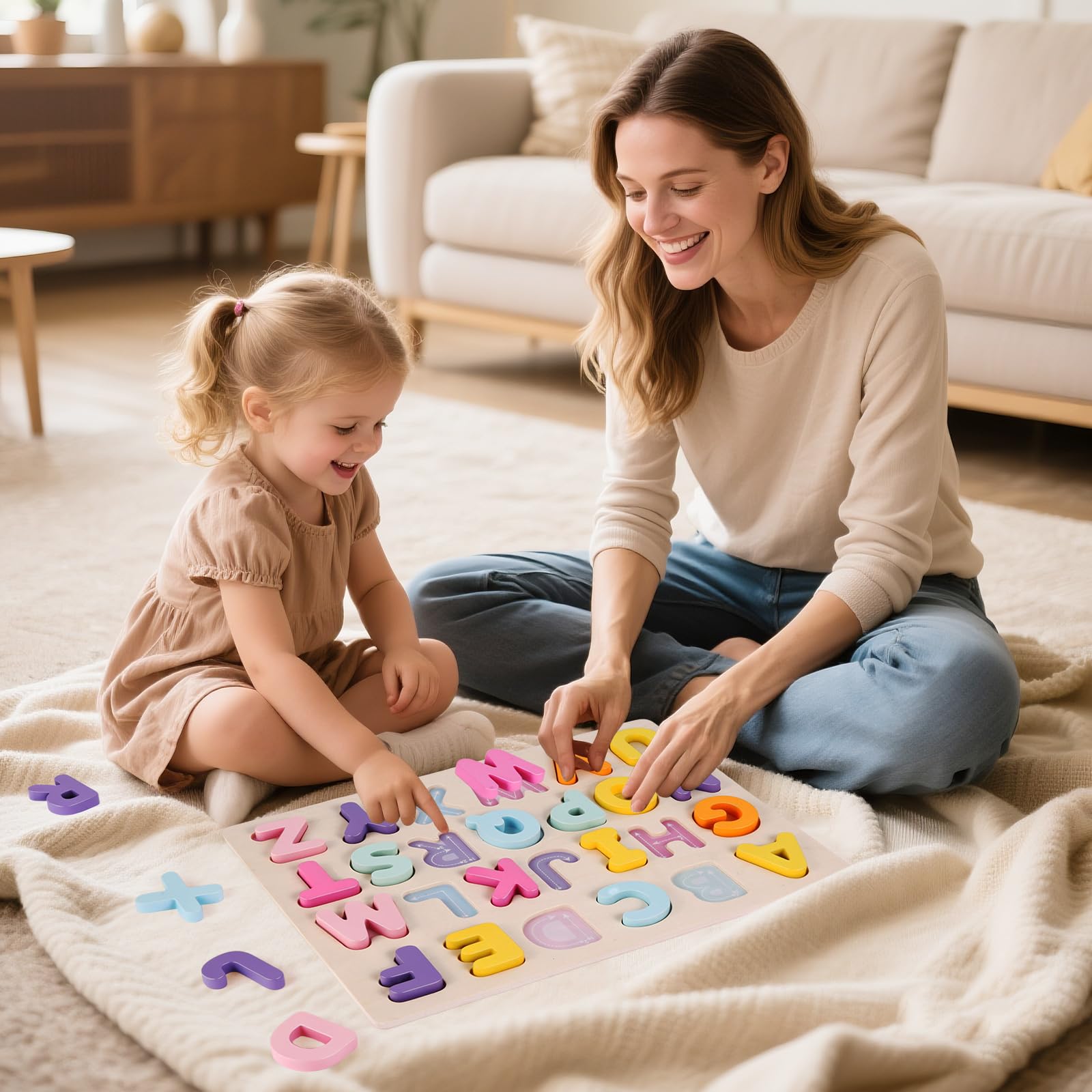 JOLSNAF alphabet puzzle for family time fosters learning through play