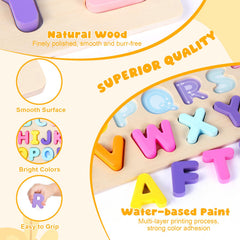 JOLSNAF Montessori style alphabet puzzle offers safe tactile learning
