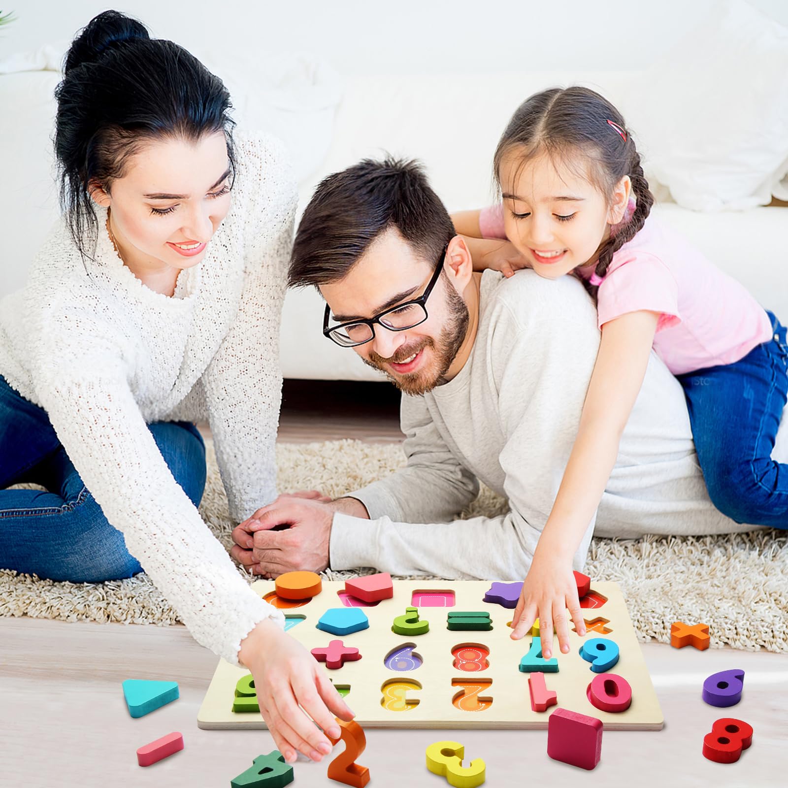 JOLSNAF learning toy puzzle set shown in use during playtime activities