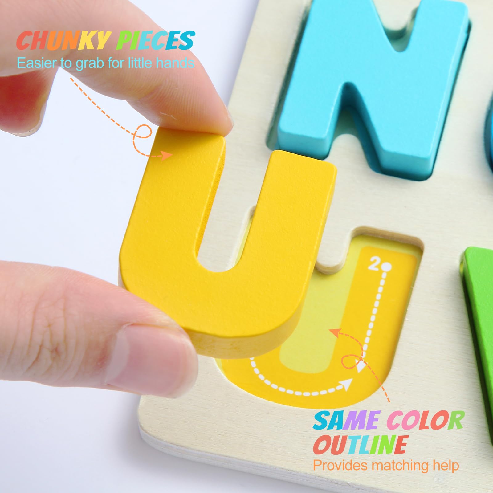 JOLSNAF wooden puzzle boosts preschool learning through playful exploration.