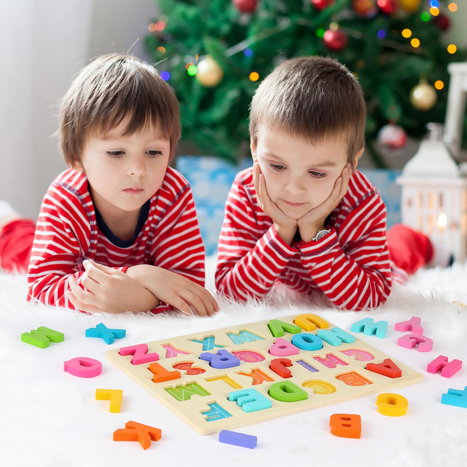 JOLSNAF wooden puzzle with safe rounded edges for worry-free playtime.