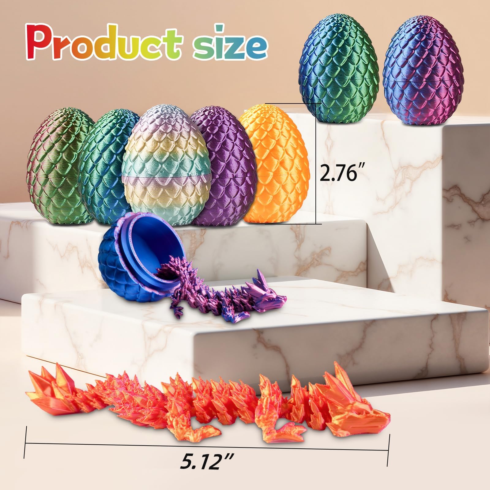 JOMBY articulated dragon eggs showcase lifelike scales and adjustable poses for interactive play.