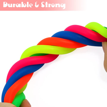 Jomelly stretchy strings in six colors for classroom fidget use and stress relief.