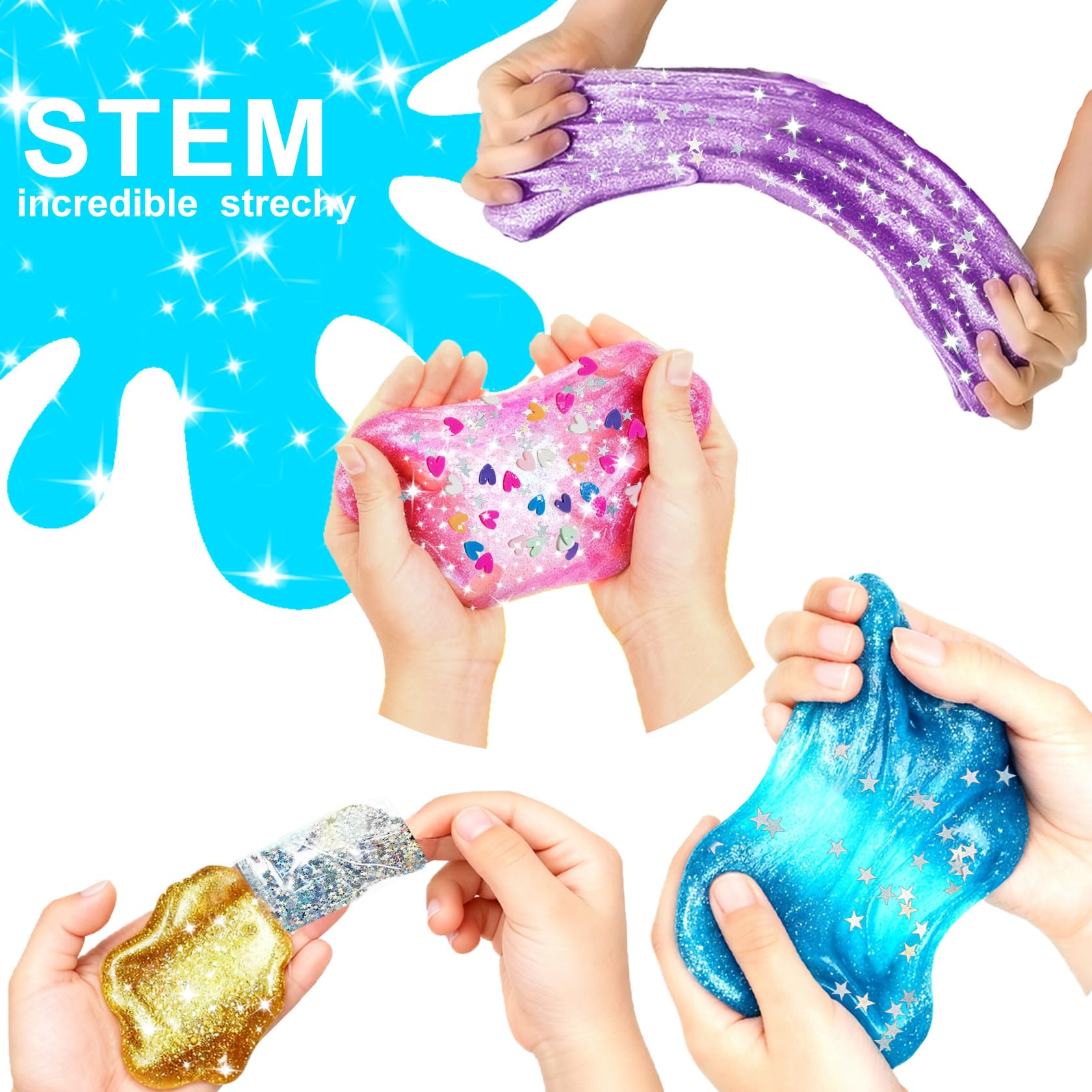 Jomi & Jolly pink slime ball for mess-free, stretchy play.