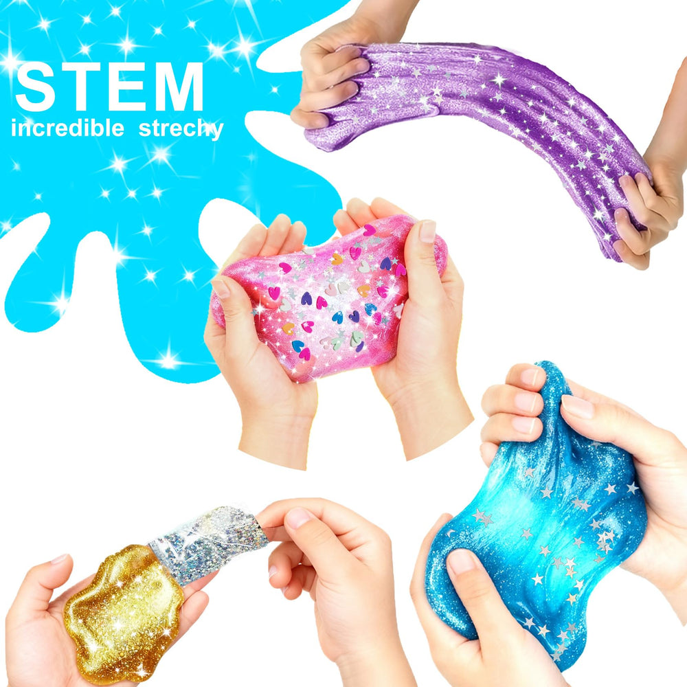 Jomi & Jolly pink slime ball for mess-free, stretchy play.