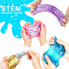 Jomi & Jolly pink slime ball for mess-free, stretchy play.