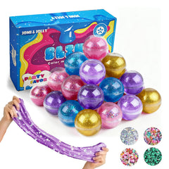 Jomi & Jolly rose red slime ball for creative play and sensory exploration.