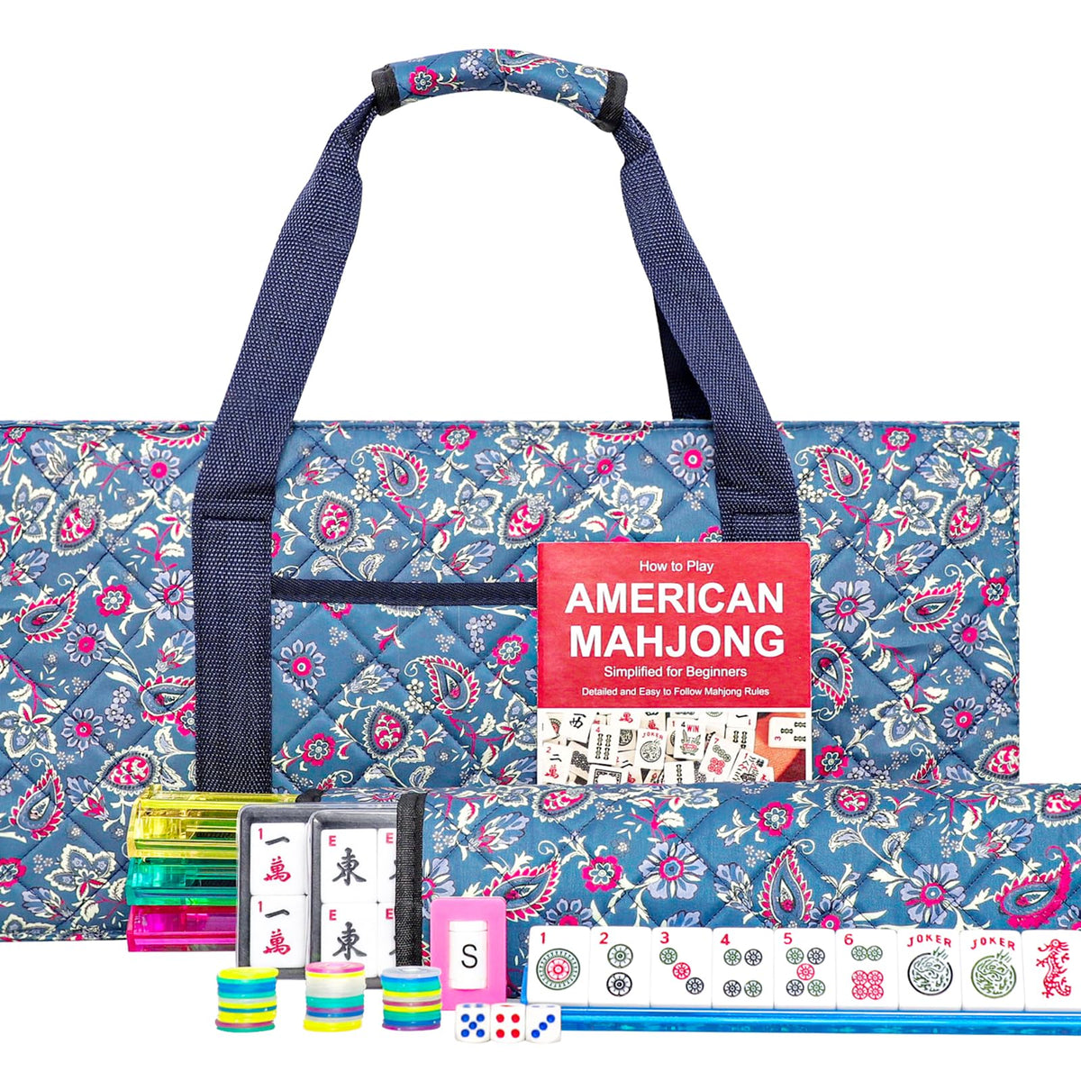 Jongyance American Mahjong Set 166 tiles, durable melamine for lasting play.