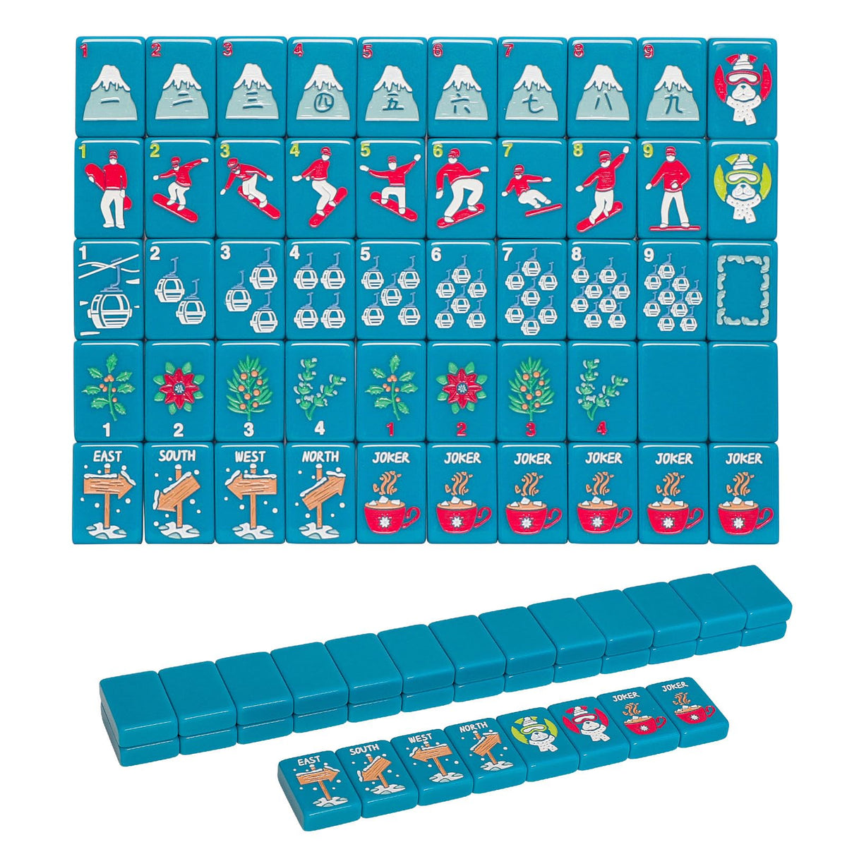 Jongyance American Mahjong tiles with clear engraving for easy reading during play