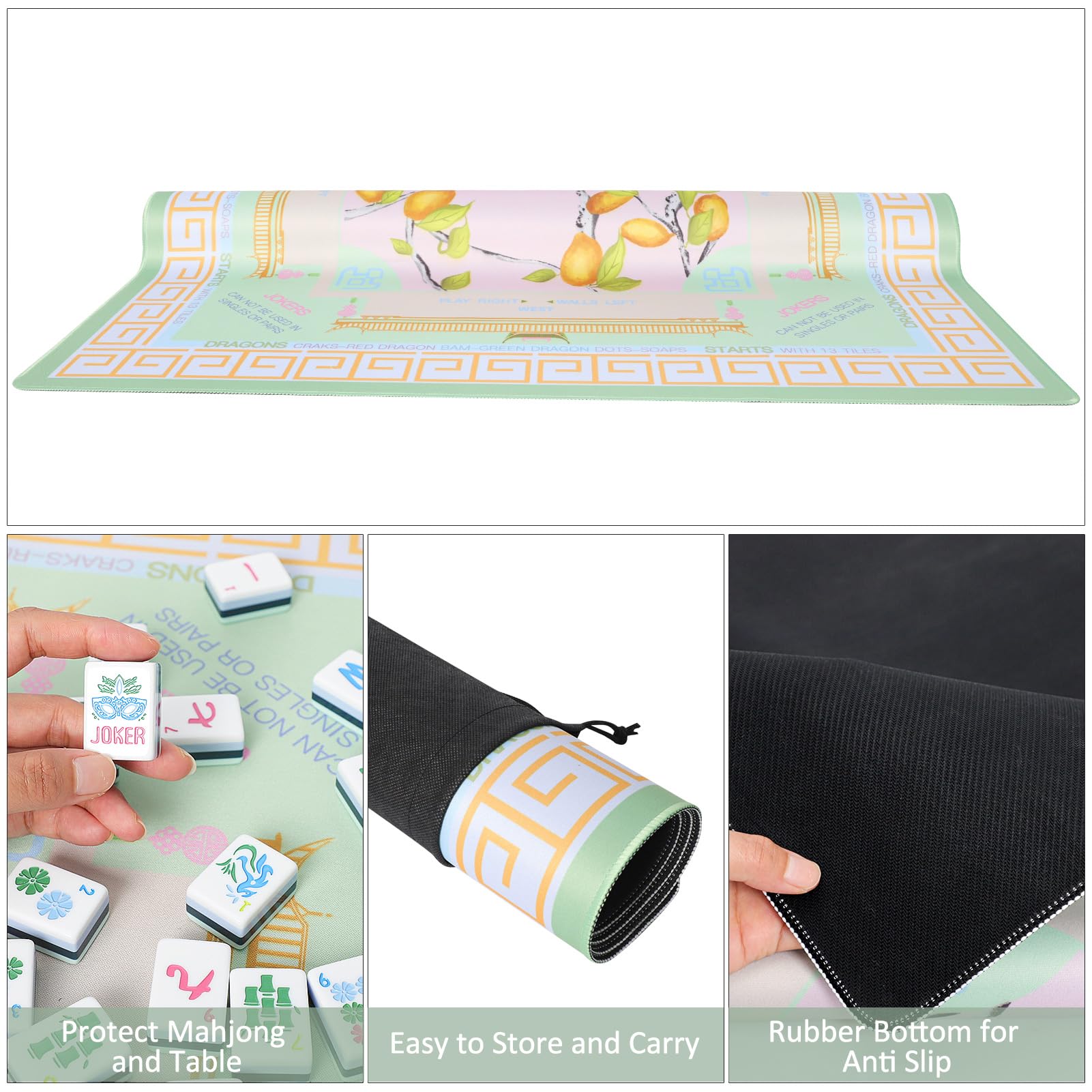Portable 33x33 mat rolls into the included carrying bag for easy transport.