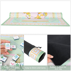 Portable 33x33 mat rolls into the included carrying bag for easy transport.