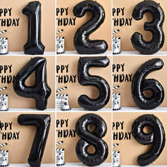 Jonhamwelbor giant black 40th birthday balloon ready for wall or window display.
