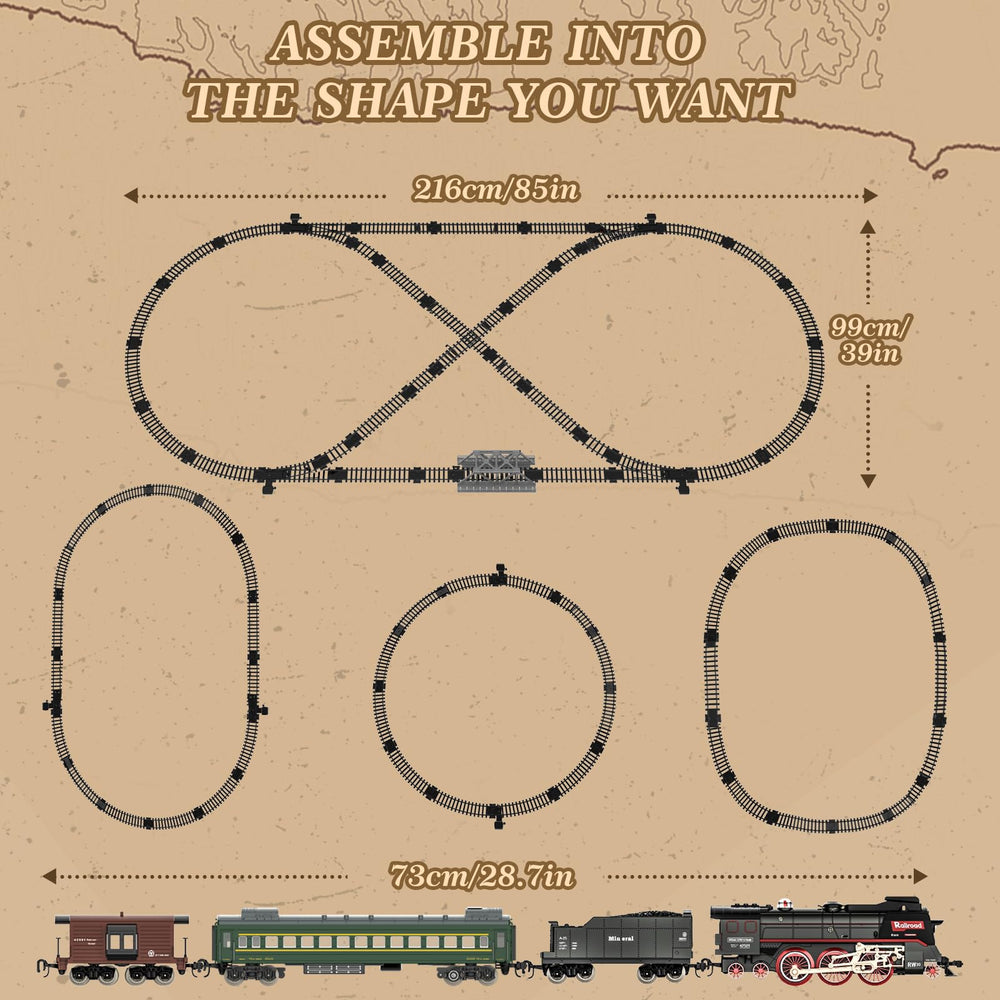 Jonrryin interlocking track enables quick, stable oval or figure-8 layouts.