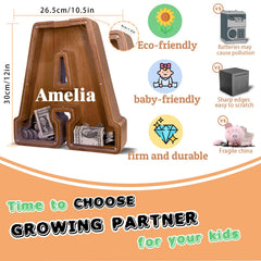 JOOMLAFLY 12 inch height initial bank with ample coin capacity