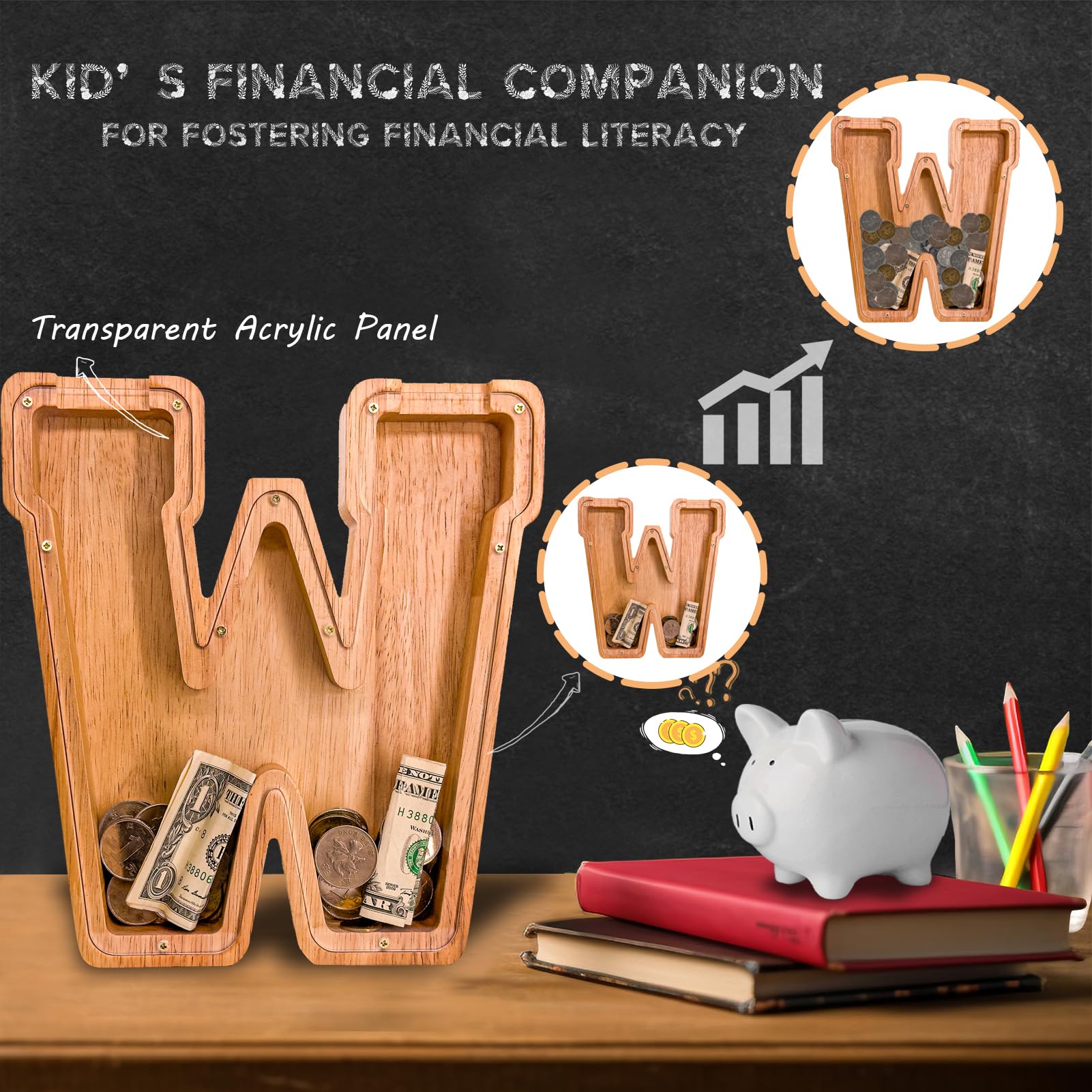JOOMLAFLY acrylic-panel savings tracker lets kids monitor growth easily