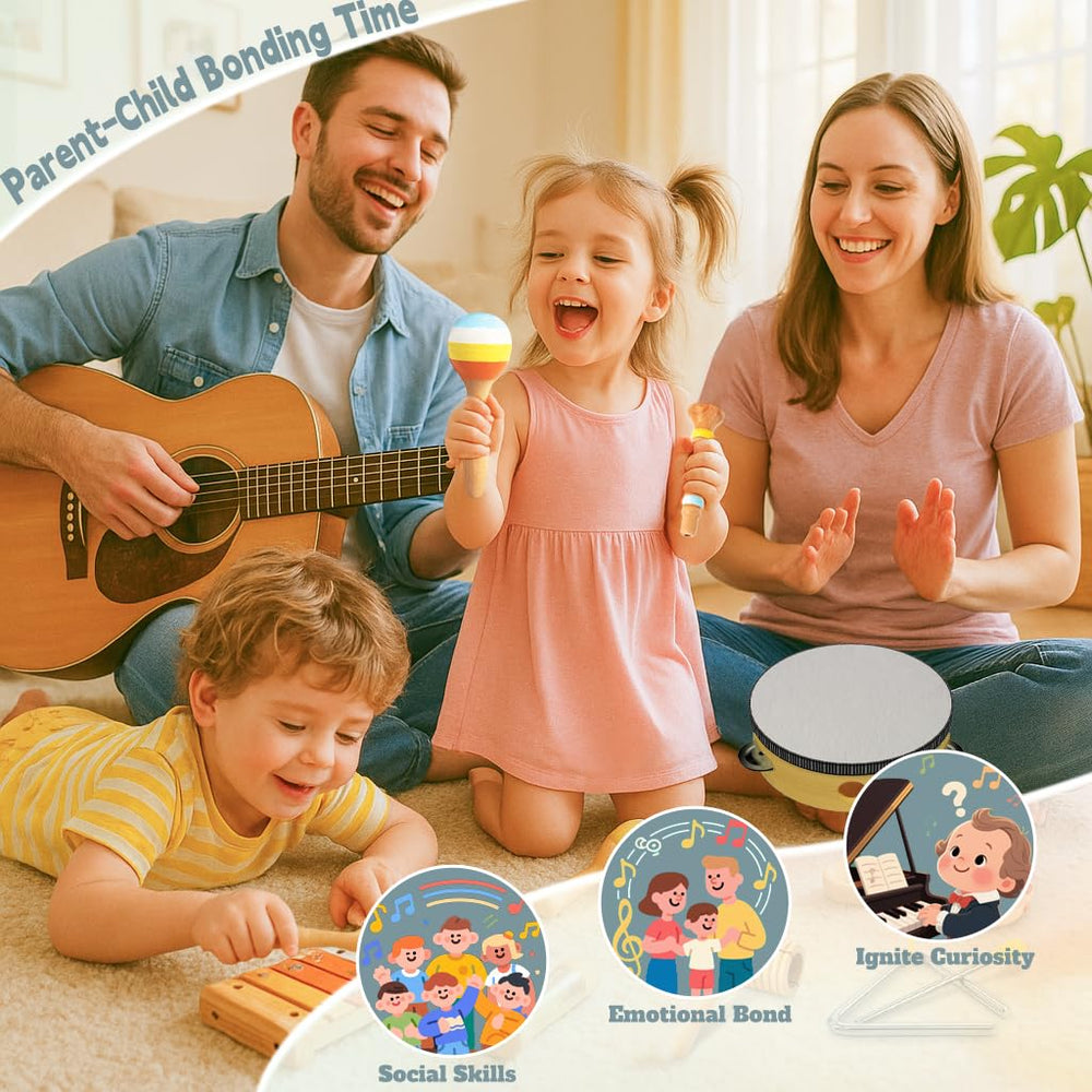 JOOMLAFLY castanets encourage shaking skills with bright sounds.