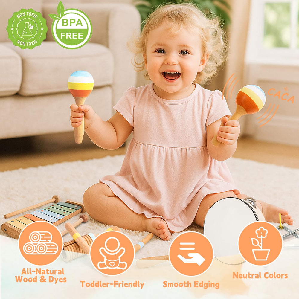 JOOMLAFLY tambourine enhances hand-eye coordination through lively rhythms.