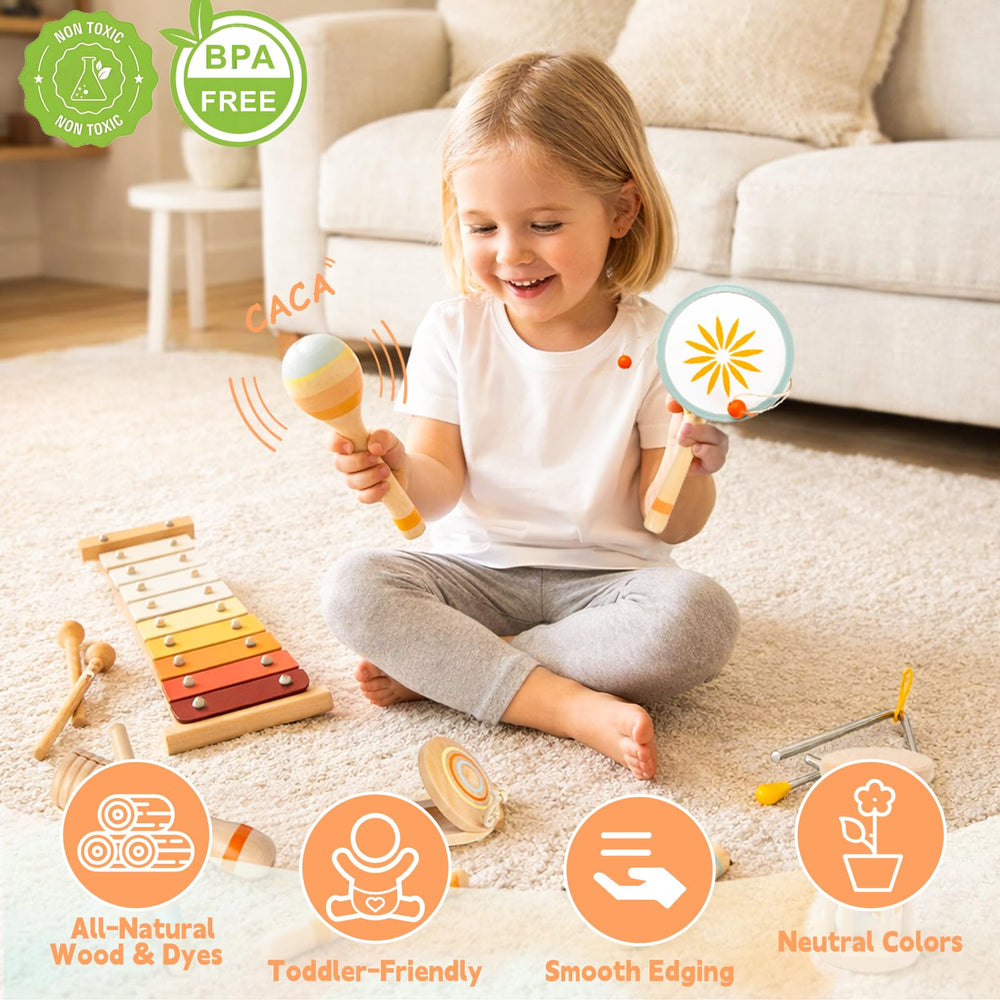 JOOMLAFLY maracas for toddlers support shaking rhythm and sensory exploration