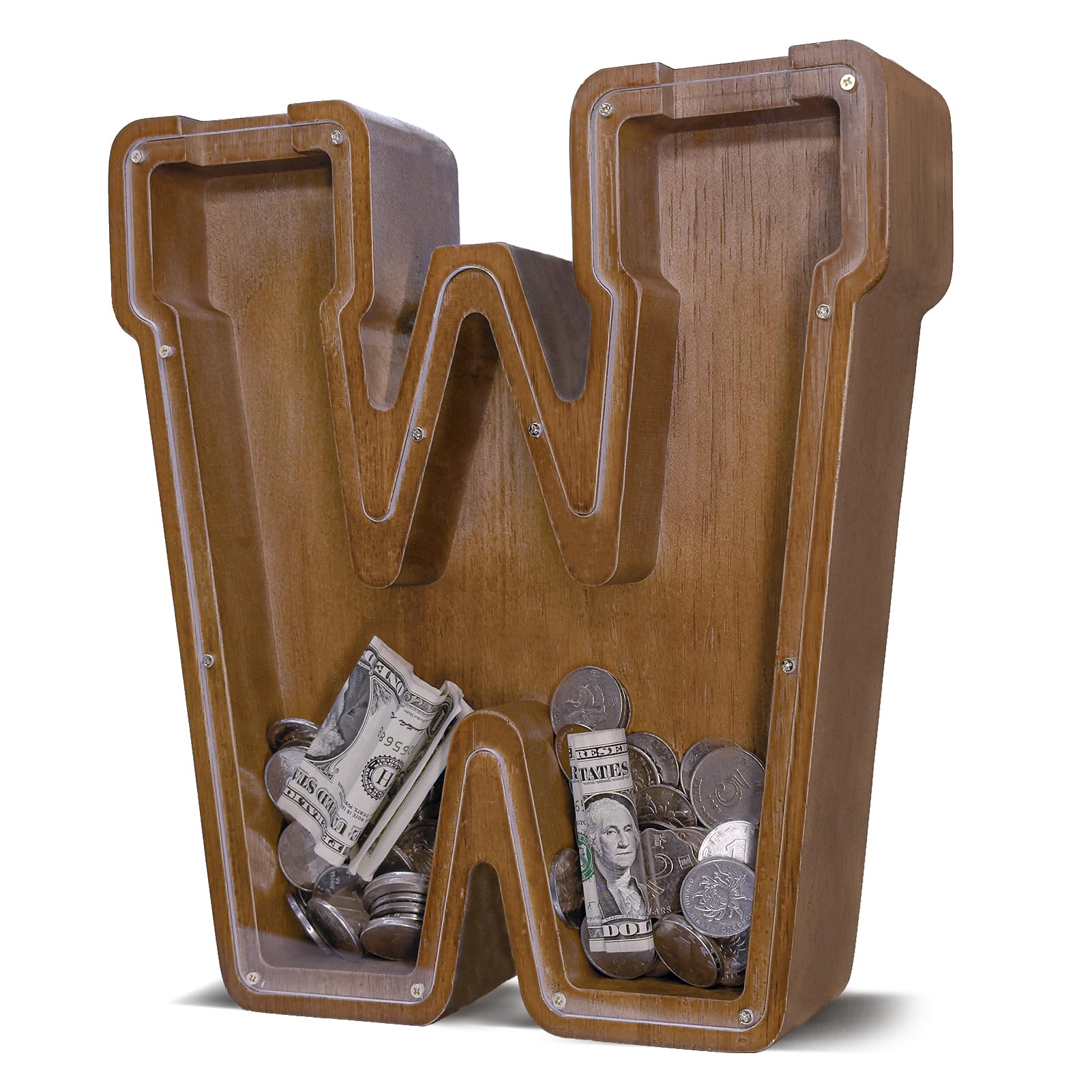 JOOMLAFLY initial letter piggy bank for kids encourages savings.