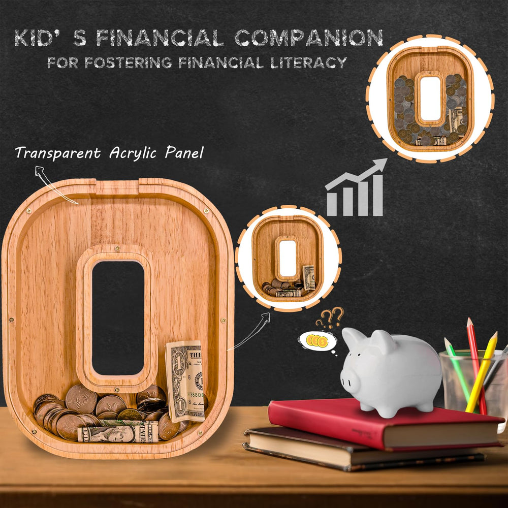 JOOMLAFLY personalized initial piggy bank for a memorable gift.