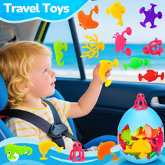 Joosharkidz octopus suction bath toy encourages creative surface play