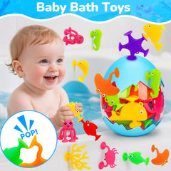Joosharkidz seahorse suction bath toy enhances bath time grip and play